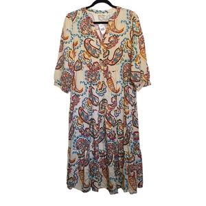 Kate & Sam‎ Maxi Dress Tiered new with tag SMALL paisley print